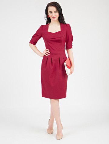 Платье Pl000640L(slimby), цвет карминный
