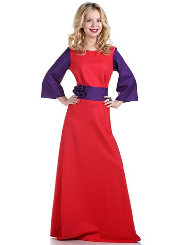 Платье polly, цвет красный с фиолетовым