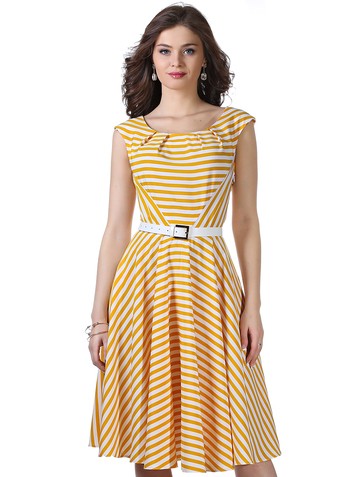 Платье rona, цвет бело-желтый Product 357c884a 3880 11e6 bd0a 408d5c780b56