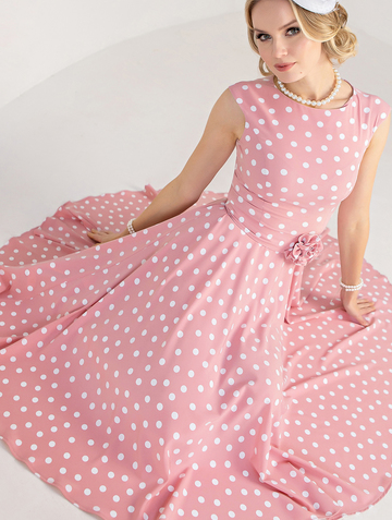 Платье Pl000593L(midora), цвет розово-белый