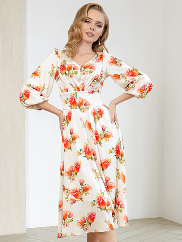 Платье MPl00162V(meidy), цвет молочно-коралловый