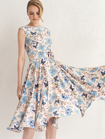 Платье midora, цвет персиково-голубой