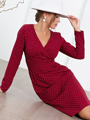 Платье Pl000920V(rika), цвет бордовый