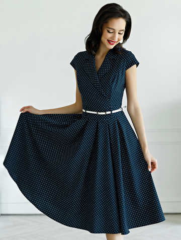 Платье Pl000698L(klozy), цвет темно-синий