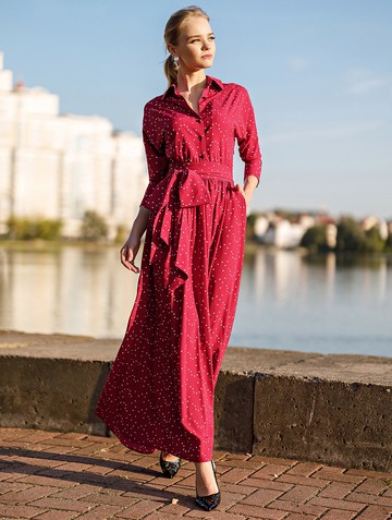 Платье bogema, цвет бордовый