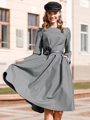 Платье feoktista, цвет черно-серый