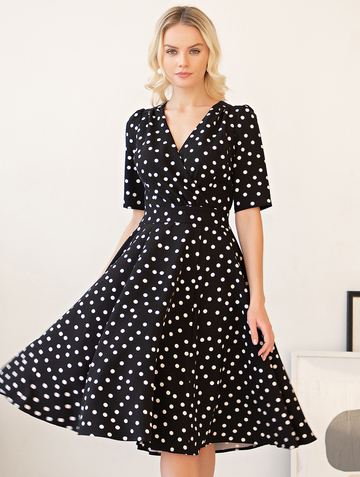 Платье GPl00081V(birma), цвет черно-белый