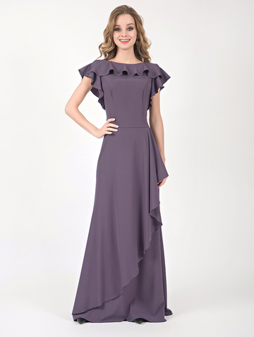Платье edjy, цвет серо-лиловый