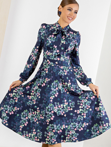 Платье Pl000814V(djillia), цвет сине-бирюзовый