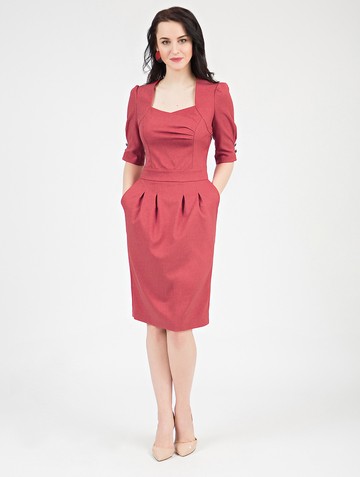 Платье Pl000640L(slimby), цвет коралловый