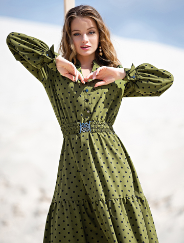 Платье meril, цвет хаки Платье meril, цвет хаки