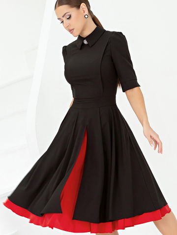 Платье GPl00082V(dotty), цвет черно-красный