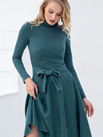 Платье Pl000105Z(lady), цвет сине-бирюзовый