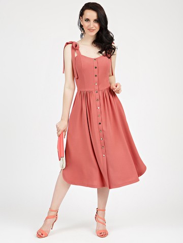 Платье GPl00236L(tiramy), цвет коралловый