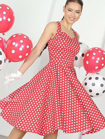Платье MPl00107L(adella), цвет красно-белый